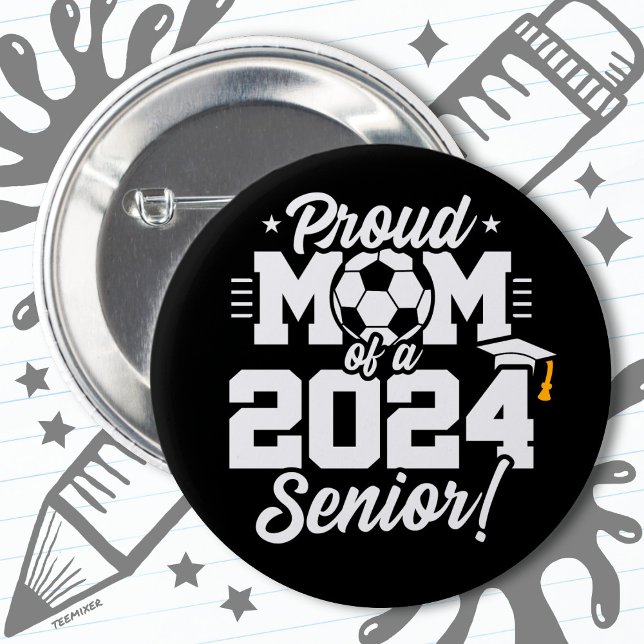 Fußball-Fußball-Mama 2024 Senior Button (Von Creator hochgeladen)