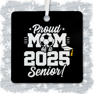 Fußball-Fußball-Mama 2025 Senior Ornament Aus Metall