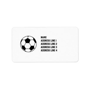 Fußball-Fußball-Rücksendeadressen-Aufkleber-ode Adressaufkleber