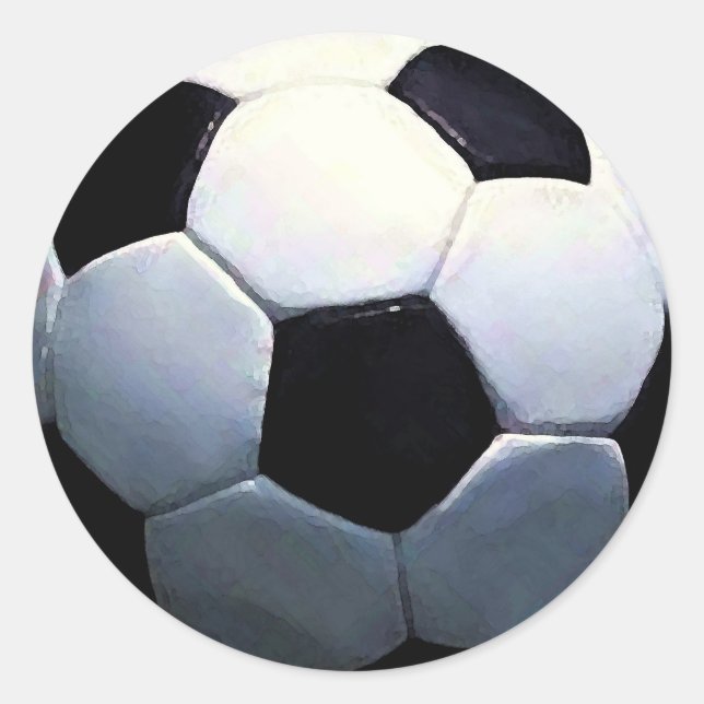 Fußball - Fußball Runder Aufkleber (Vorderseite)