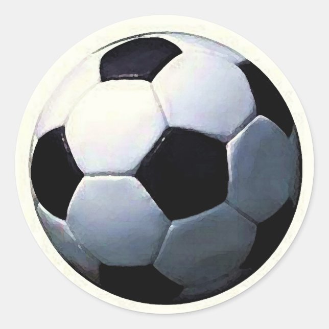 Fußball - Fußball Runder Aufkleber (Vorderseite)