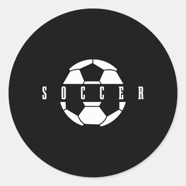 Fußball-Fußball Runder Aufkleber (Vorderseite)