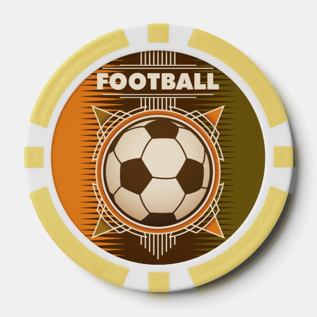 Fußball-Fußball-Sportball Pokerchips (Vorderseite)