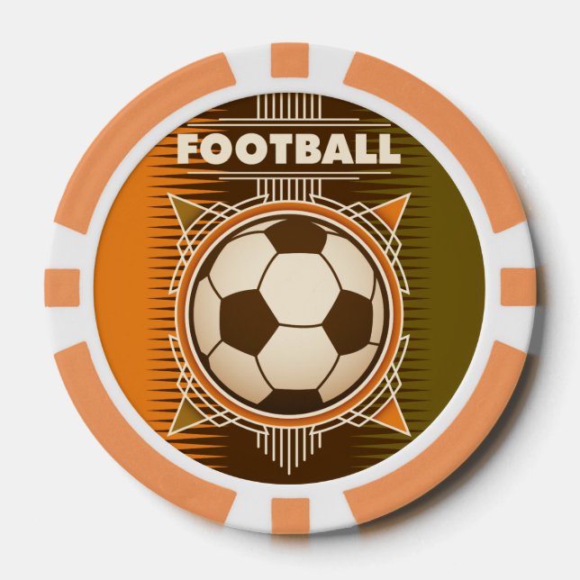Fußball-Fußball-Sportball Pokerchips (Vorderseite)