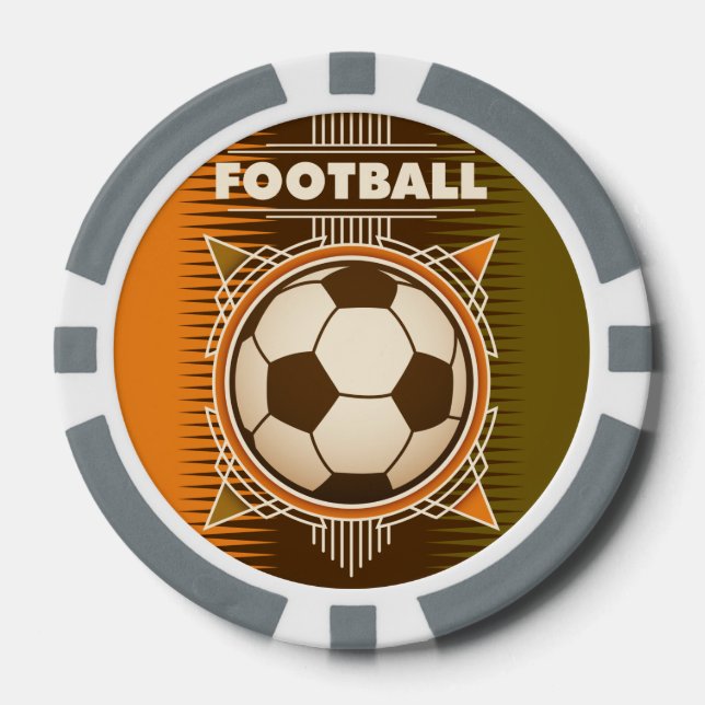 Fußball-Fußball-Sportball Pokerchips (Vorderseite)
