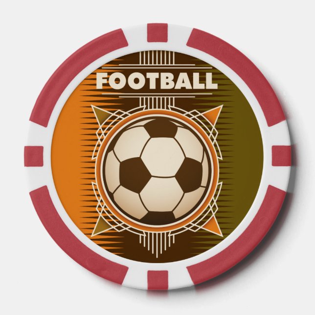 Fußball-Fußball-Sportball Pokerchips (Vorderseite)