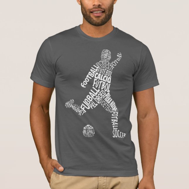 Fußball-Fußball-Sprachen (weiß) T-Shirt (Vorderseite)