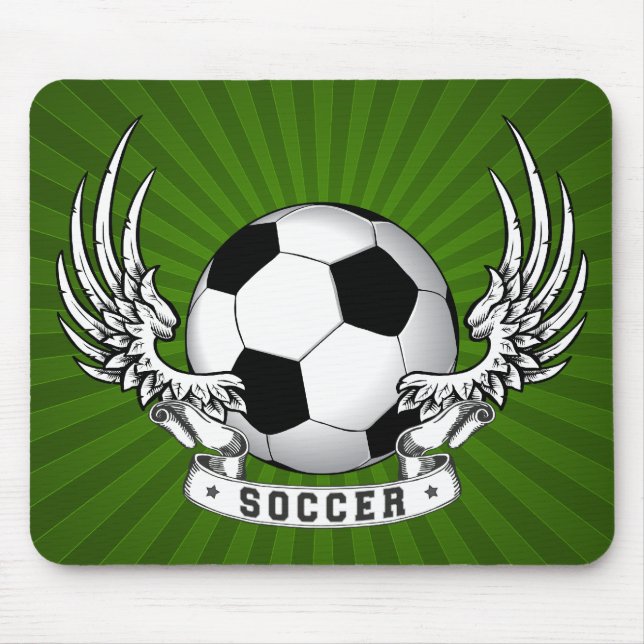Fußball-Fußball Wings Mousepad (Vorne)