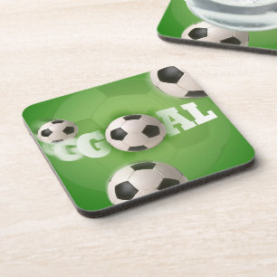 Fußball-Fußball-Ziel Getränkeuntersetzer
