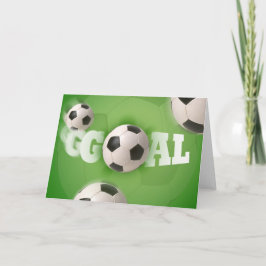 Fußball-Fußball-Ziel - Grußkarte Karte
