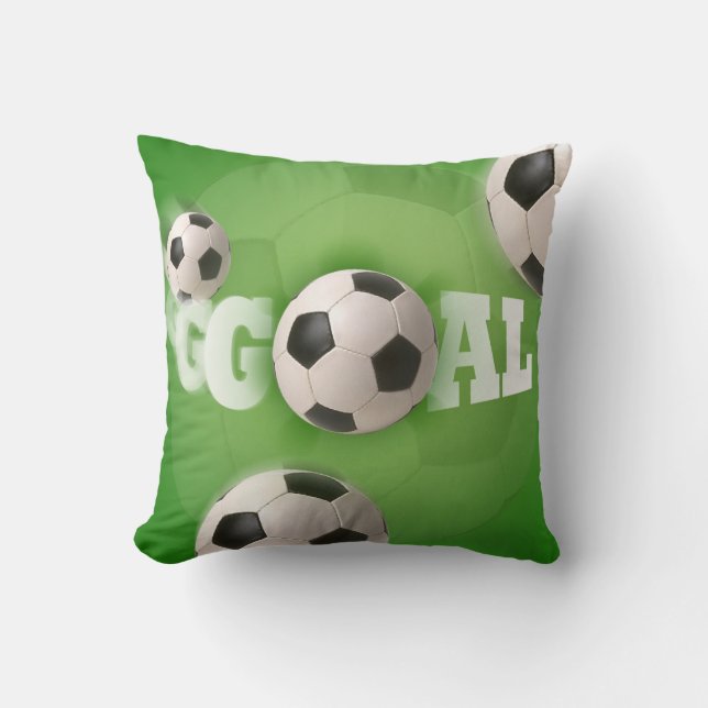 Fußball-Fußball-Ziel - Kissen (Vorderseite)
