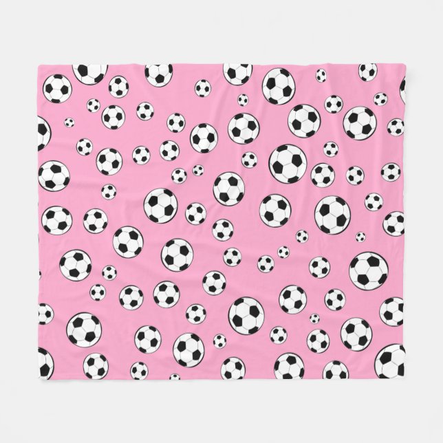 Fußball / Fußballnahtloses Muster   Fleecedecke (Vorderseite (Horizontal))
