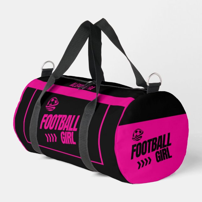 Fußball, Fußballspielerin, Team, Geschenk Duffle Bag (Linke Seite)