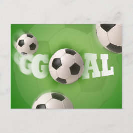 Fußball-Fußballziel Postkarte