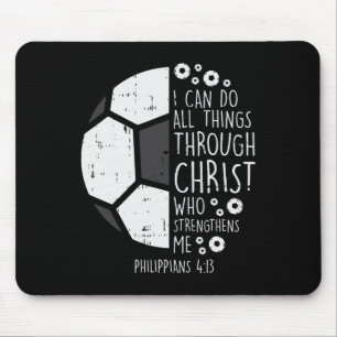 Fußball Fußbyl Ich Kann Dinge Bibel Gott Jesus Gif Mousepad