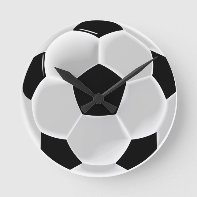 Fußball Futbol Ball Runde Wanduhr (Vorderseite)