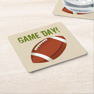 Fußball Game Day Super Fan Rechteckiger Pappuntersetzer