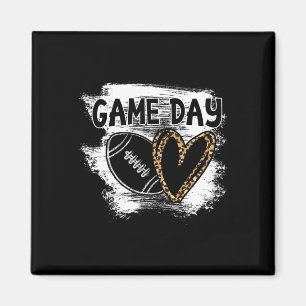 Fußball Game Day Womens Leopard Cheetah Game Day Magnet