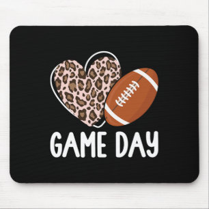 Fußball Game Day Womens Leopard Cheetah Game Day Mousepad