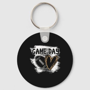 Fußball Game Day Womens Leopard Cheetah Game Day Schlüsselanhänger