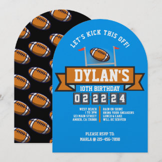 FUSSBALL GAME Sports Kindergeburtstag Party Einladung