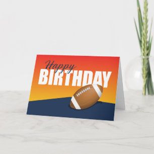Fußball Geburtstag auf Blue und Orange Athlete Karte