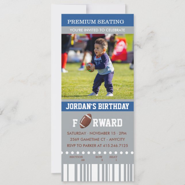 Fußball Geburtstag | Foto Birthday Einladung (Vorderseite)