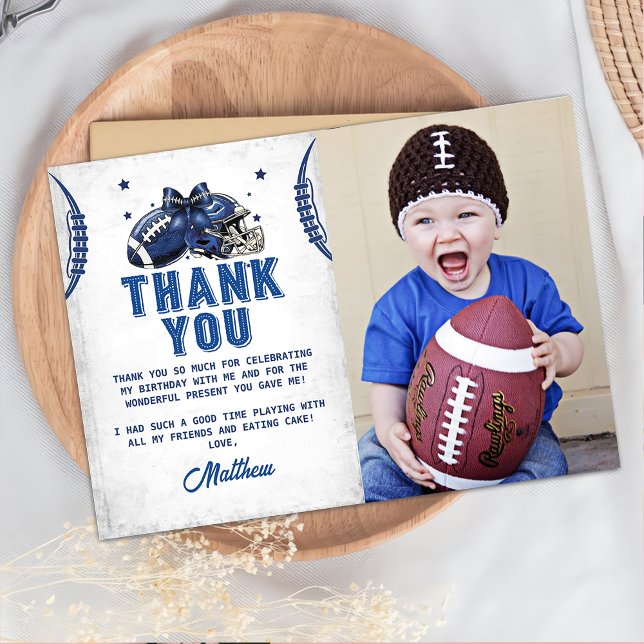 Fußball Geburtstag Foto Danke Karte (Von Creator hochgeladen)