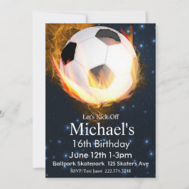 Fußball Geburtstag, Fußball Geburtstag, Futbol Einladung
