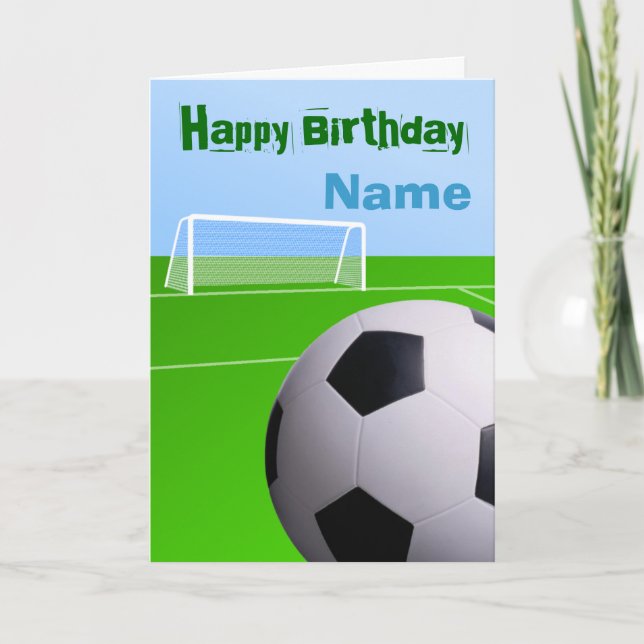 Fußball Geburtstag Karte (Vorderseite)