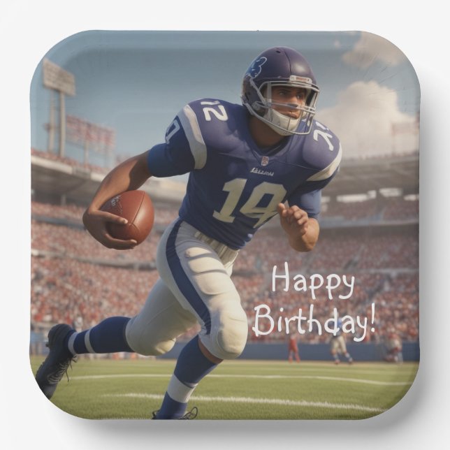 Fußball Geburtstag Pappteller (Vorderseite)