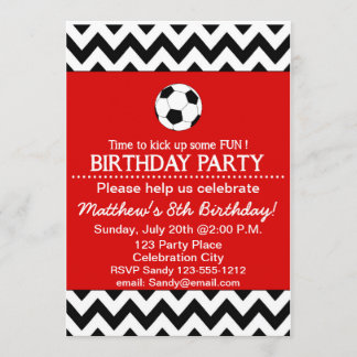 Fußball-Geburtstags-Party scherzt die Einladung