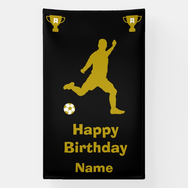 Fußball Geburtstagsbanner Banner (Vertikal)