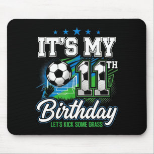 Fußball-Geburtstagsbekleidung Mein 11. Geburtstag Mousepad