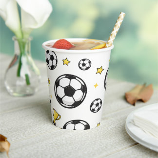 Fußball-Geburtstagsfeier-Papierbecher Fußball-Feie Pappbecher