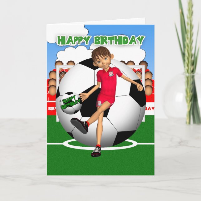 Fußball Geburtstagskarte Karte (Vorderseite)