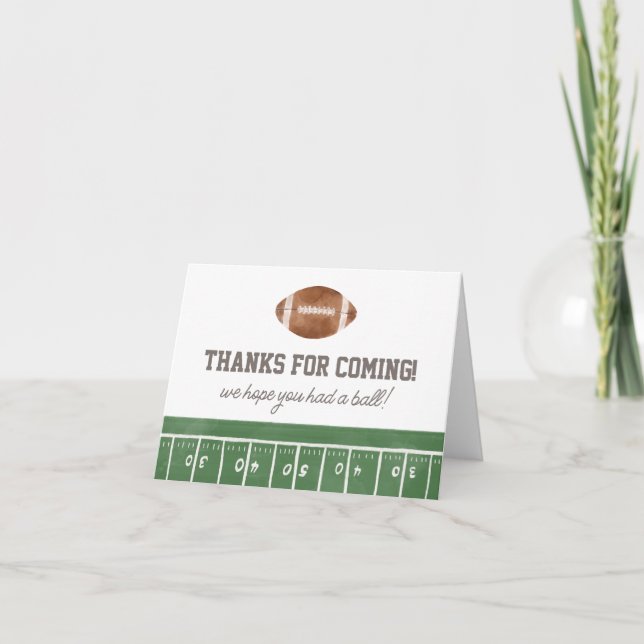 Fußball-Geburtstagspartei Dankeskarte (Vorderseite)