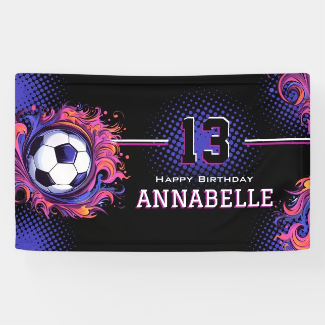 Fußball-Geburtstagsparty Banner (Horizontal)