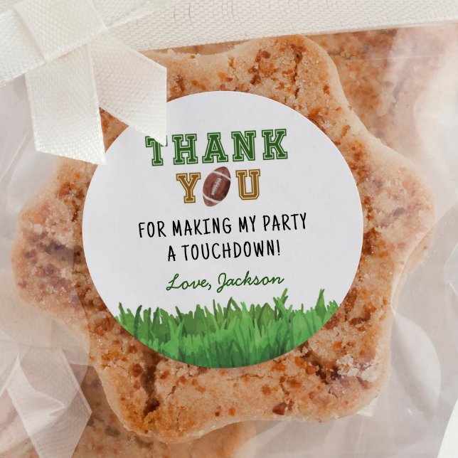 Fußball Geburtstagsparty Classic Round Sticker (Von Creator hochgeladen)