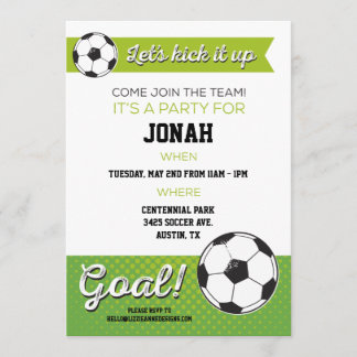 Fußball-Geburtstagsparty Einladung 12x18- Junge