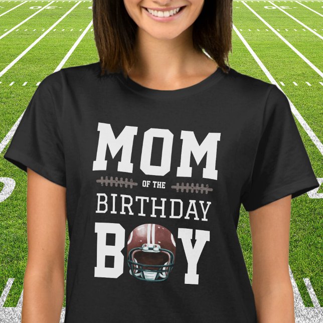 Fußball Geburtstagsparty Mama T-Shirt (Mom of the Birthday Boy - First year down Football inspired birthday party)