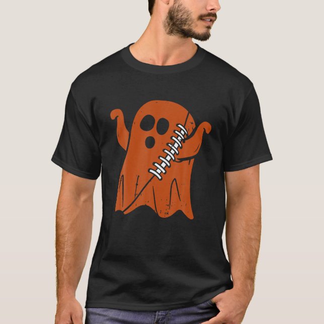 Fußball-Geist-Trick oder Behandlung Lustiges Hallo T-Shirt (Vorderseite)