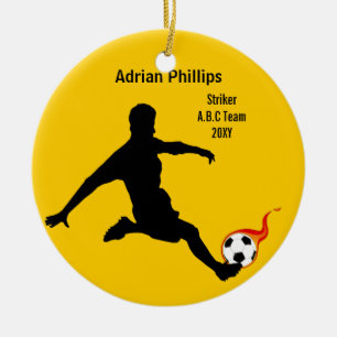Fußball-Gelbe Verzierung Keramik Ornament