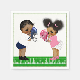 Fußball Gender Reveal Baby Shower Papier Serviette
