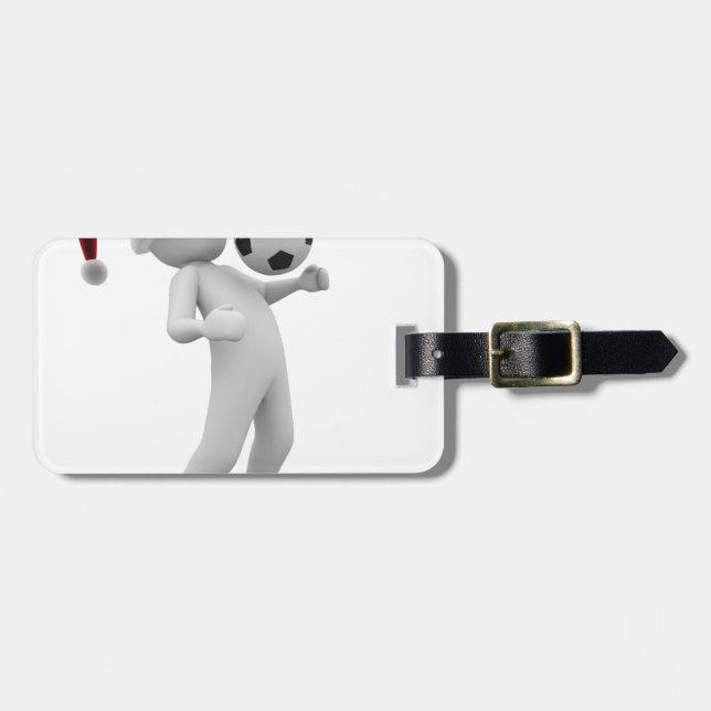 Fußball Gepäckanhänger (Vorderseite horizontal)