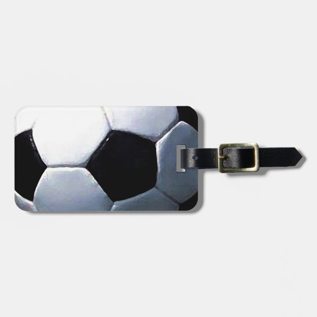Fußball Gepäckanhänger (Vorderseite horizontal)