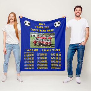Fußball-Geschenke für Trainer Team-FOTO, Spieler Fleecedecke