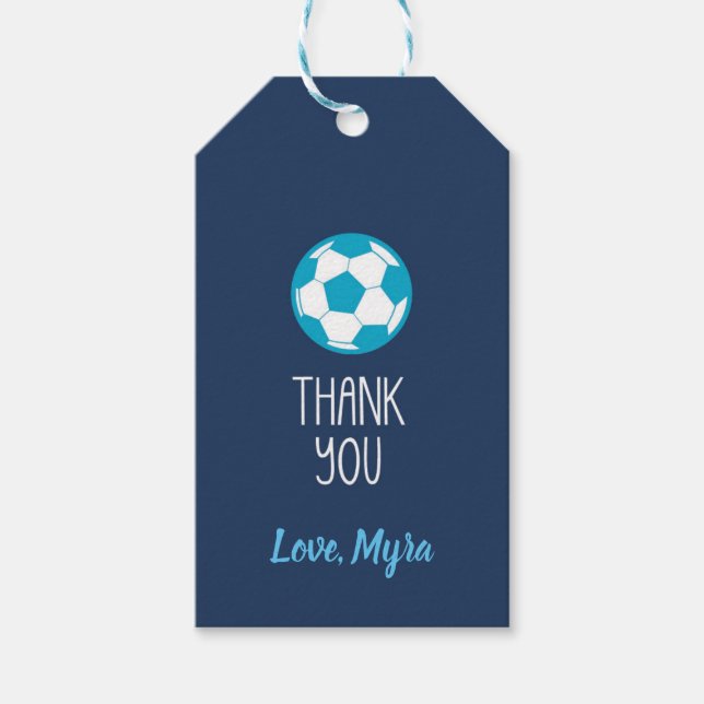 Fußball-Geschenkmarke Geschenkanhänger (Vorderseite)