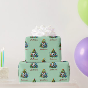 Fußball-Geschenkpapier Weihnachten Benutzerdefinie Geschenkpapier