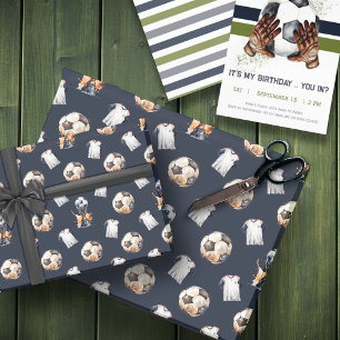 Fußball-Geschenkwrake Geschenkpapier